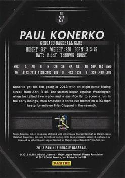 2013 Pinnacle - Artist Proof #27 Paul Konerko Back