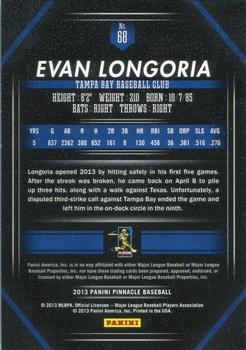 2013 Pinnacle - Artist Proof #68 Evan Longoria Back