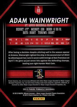 2013 Pinnacle - Artist Proof #69 Adam Wainwright Back