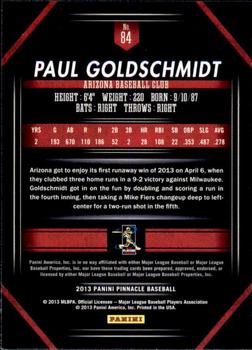 2013 Pinnacle - Artist Proof #84 Paul Goldschmidt Back