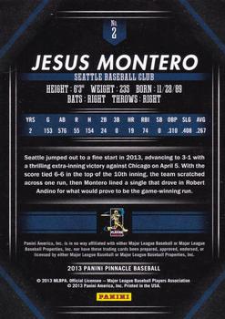 2013 Pinnacle - Artist Proof Blue #2 Jesus Montero Back