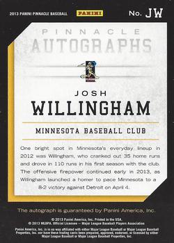 2013 Pinnacle - Autographs #JW Josh Willingham Back