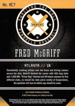 2013 Pinnacle - Awaiting the Call #AC7 Fred McGriff Back
