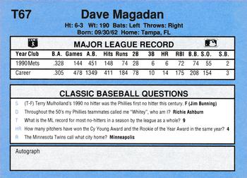 1991 Classic I #T67 Dave Magadan Back