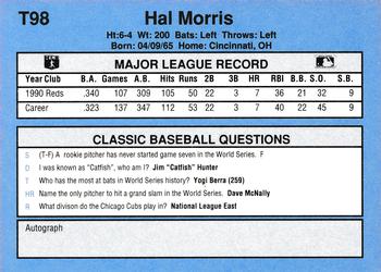 1991 Classic I #T98 Hal Morris Back