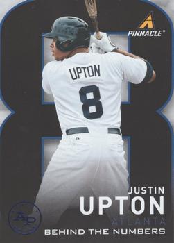 2013 Pinnacle - Behind the Numbers Artist Proof Blue #BN8 Justin Upton Front