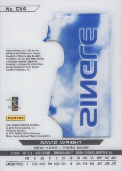 2013 Pinnacle - Clear Vision Hitting Single #CV4 David Wright Back