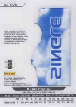 2013 Pinnacle - Clear Vision Hitting Single #CV9 Ryan Braun Back