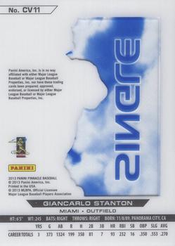 2013 Pinnacle - Clear Vision Hitting Single #CV11 Giancarlo Stanton Back