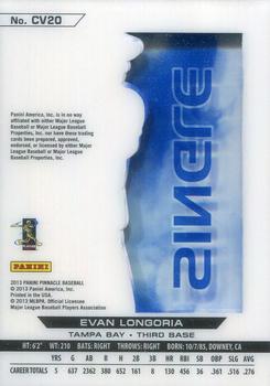 2013 Pinnacle - Clear Vision Hitting Single #CV20 Evan Longoria Back