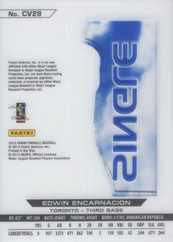 2013 Pinnacle - Clear Vision Hitting Single #CV28 Edwin Encarnacion Back