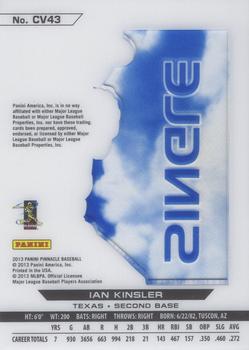 2013 Pinnacle - Clear Vision Hitting Single #CV43 Ian Kinsler Back