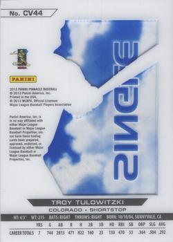 2013 Pinnacle - Clear Vision Hitting Single #CV44 Troy Tulowitzki Back