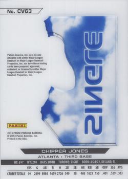 2013 Pinnacle - Clear Vision Hitting Single #CV63 Chipper Jones Back