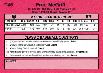 1991 Classic II #T46 Fred McGriff Back