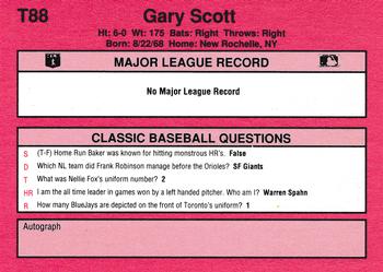1991 Classic II #T88 Gary Scott Back