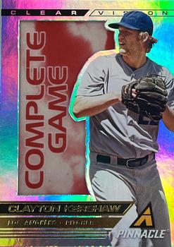 2013 Pinnacle - Clear Vision Pitching Complete Game #CV17 Clayton Kershaw Front
