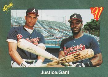 1991 Classic III #T24 Dave Justice / Ron Gant Front