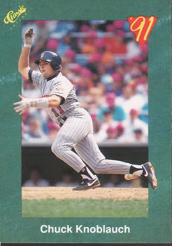 1991 Classic III #T46 Chuck Knoblauch Front