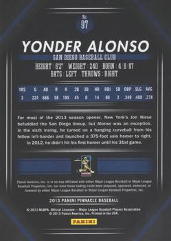 2013 Pinnacle - Museum Collection #97 Yonder Alonso Back