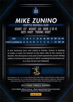 2013 Pinnacle - Museum Collection #189 Mike Zunino Back
