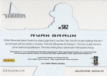 2013 Pinnacle - Skylines #SK2 Ryan Braun Back
