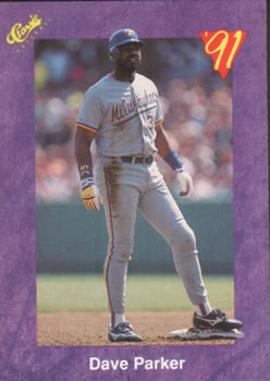 1991 Classic #34 Dave Parker Front