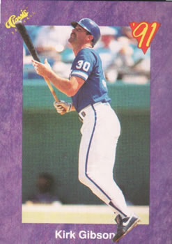 1991 Classic #57 Kirk Gibson Front
