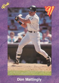 1991 Classic #98 Don Mattingly Front