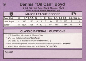 1991 Classic #9 Dennis 