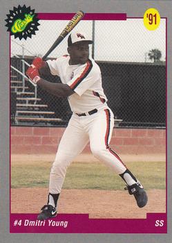 1991 Classic Draft Picks #4 Dmitri Young Front