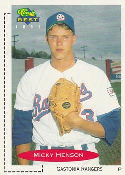 1991 Classic Best #22 Micky Henson Front