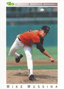 1992 Classic I #T67 Mike Mussina Front