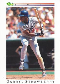 1992 Classic I #T86 Darryl Strawberry Front