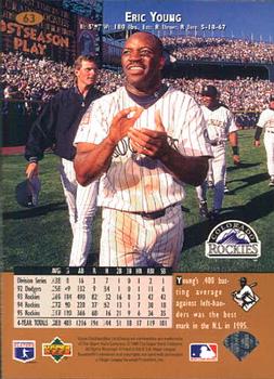 1996 Upper Deck #63 Eric Young Back