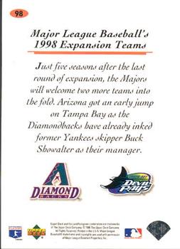 1996 Upper Deck #98 Diamondbacks / Devil Rays Back