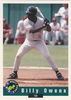 1992 Classic Draft Picks #53 Billy Owens Front