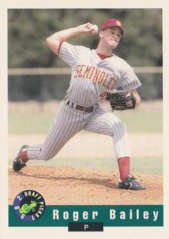 1992 Classic Draft Picks #71 Roger Bailey Front