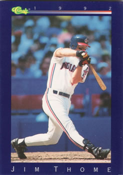 1992 Classic #139 Jim Thome Front