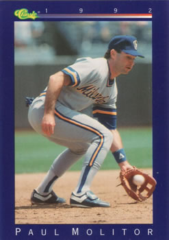 1992 Classic #21 Paul Molitor Front