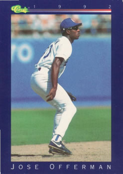1992 Classic #36 Jose Offerman Front