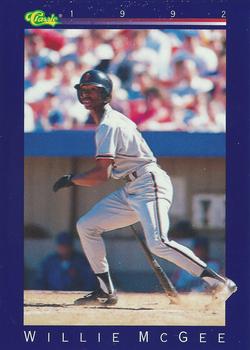1992 Classic #42 Willie McGee Front