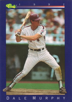 1992 Classic #65 Dale Murphy Front