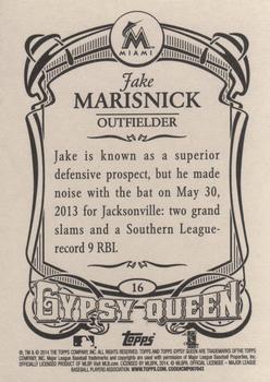 2014 Topps Gypsy Queen #16 Jake Marisnick Back