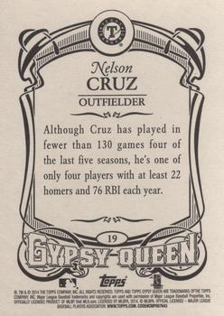 2014 Topps Gypsy Queen #19 Nelson Cruz Back