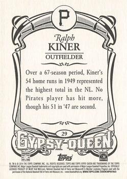 2014 Topps Gypsy Queen #29 Ralph Kiner Back