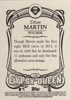 2014 Topps Gypsy Queen #128 Ethan Martin Back