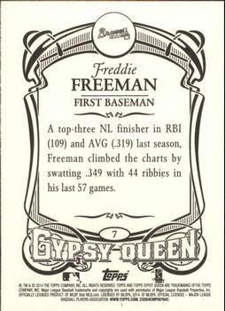 2014 Topps Gypsy Queen #7 Freddie Freeman Back