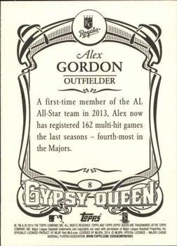 2014 Topps Gypsy Queen #8 Alex Gordon Back