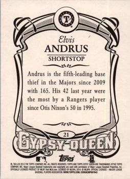 2014 Topps Gypsy Queen #21 Elvis Andrus Back